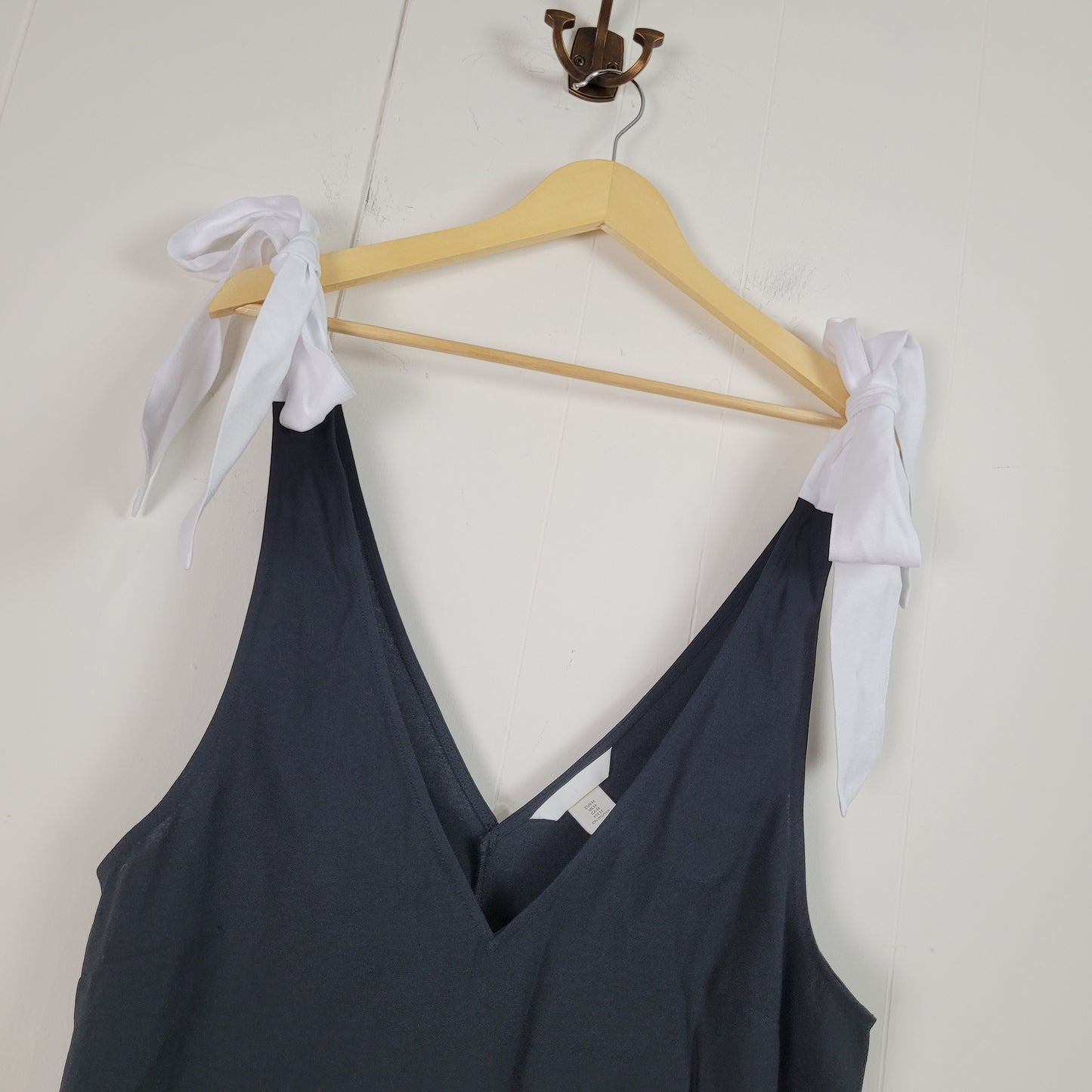 Black Tie Shoulder Mini Dress – H&M (Medium)