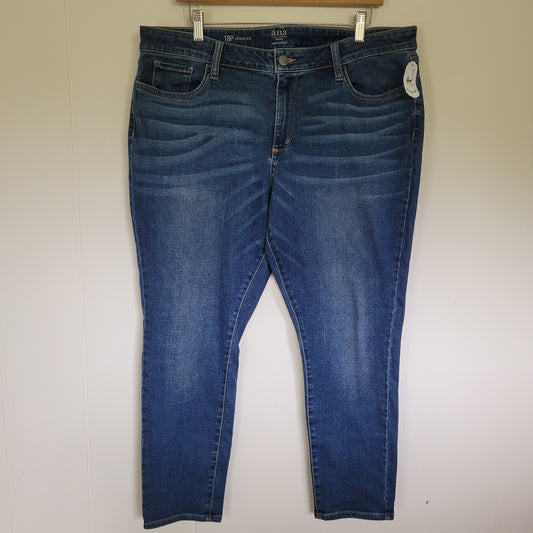 Medium Wash Jeggings - a.n.a (Size 18P)