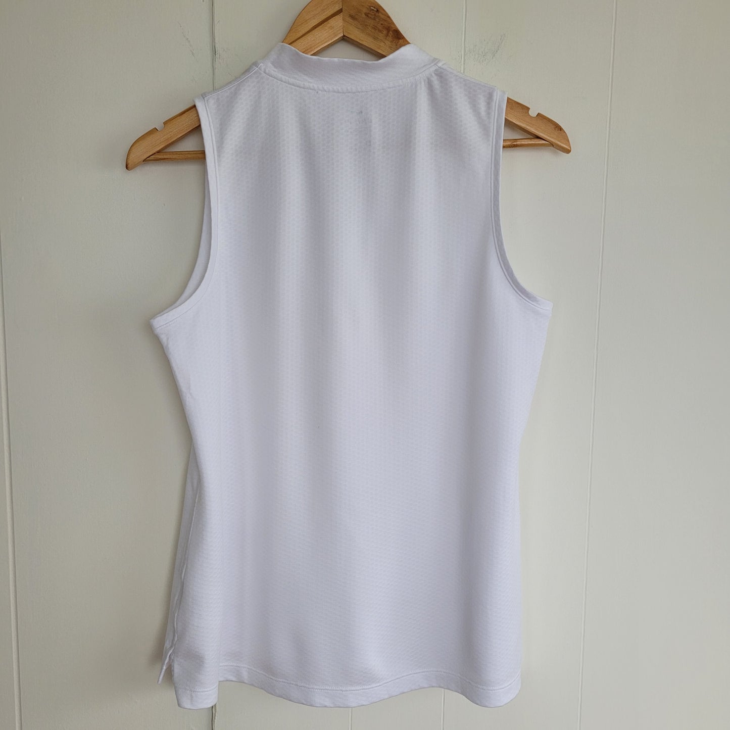 White Dri-FIT Zip Neck Tank - Nike (Size M)