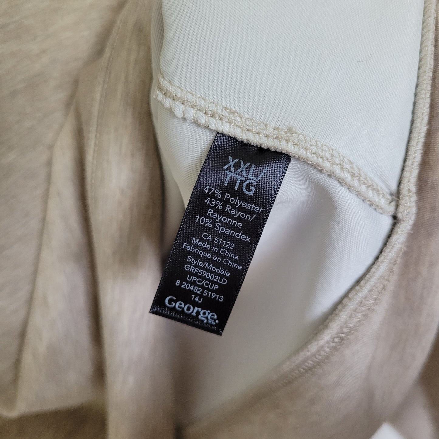 Beige Half-Zip Pullover - George (Size XXL)
