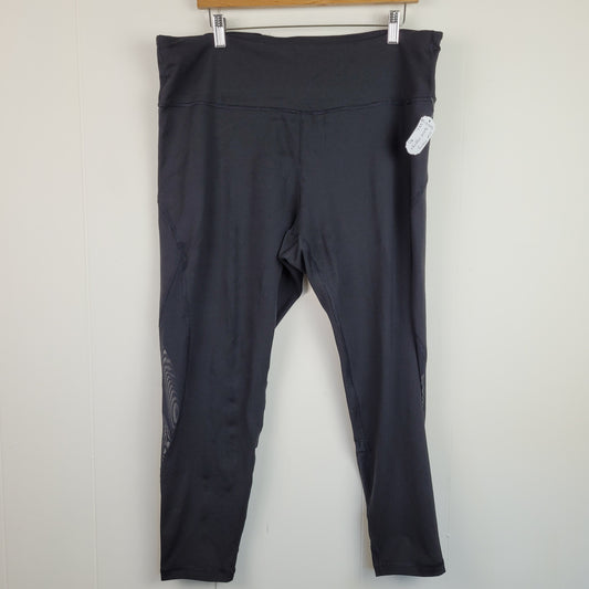 Black Elevate Go-Dry Leggings - Old Navy Active (XXL)