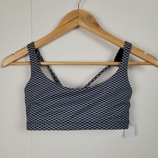 Black & White Geometric Sports Bra - Onzie (Medium)