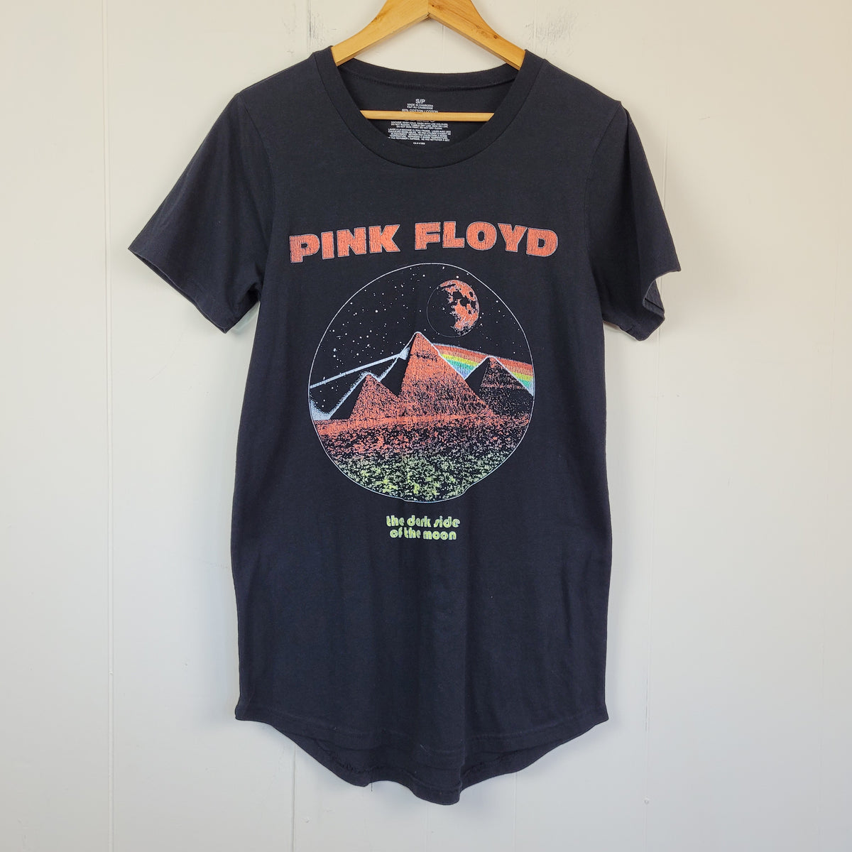 Black Pink Floyd Dark Side of the Moon Graphic Tee - S