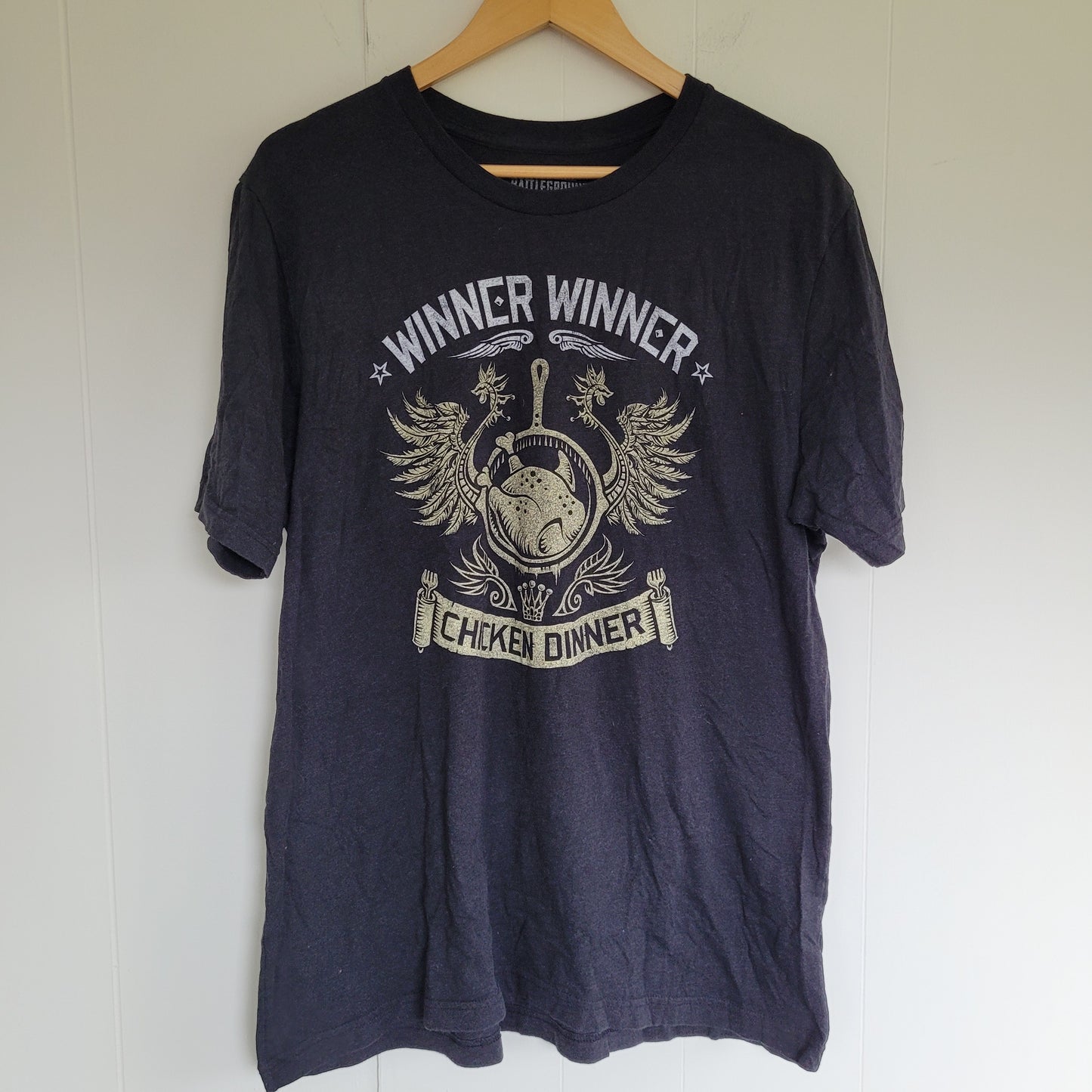Grey PUBG “Winner Winner Chicken Dinner” Graphic Tee Black - XL