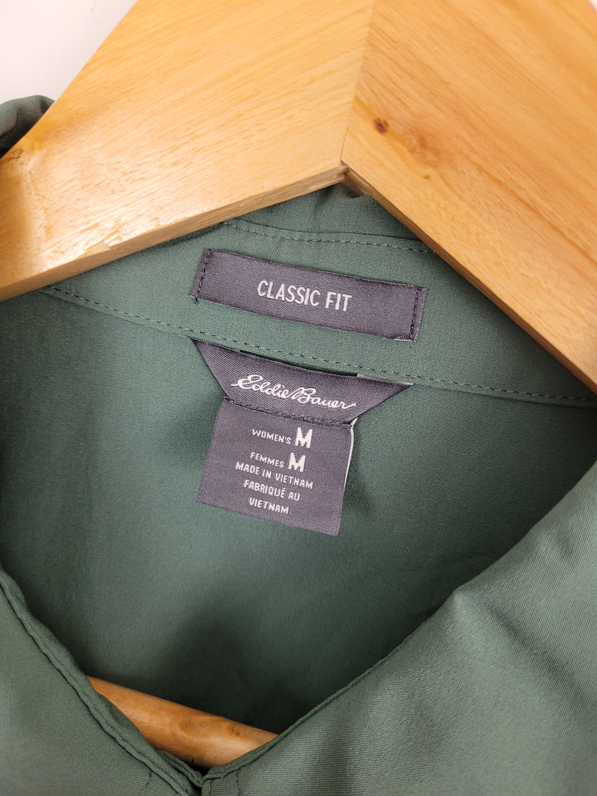 Eddie Bauer Green Departure Long Sleeve Shirt - Women’s Medium