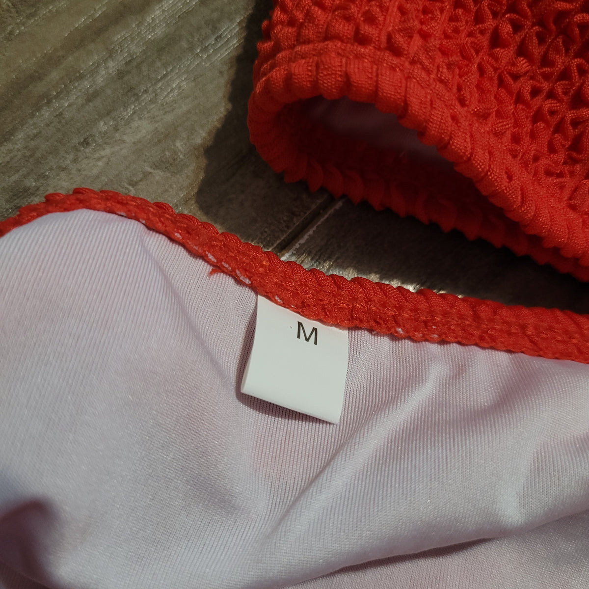 Red Textured Bikini Set - Unbranded (M)