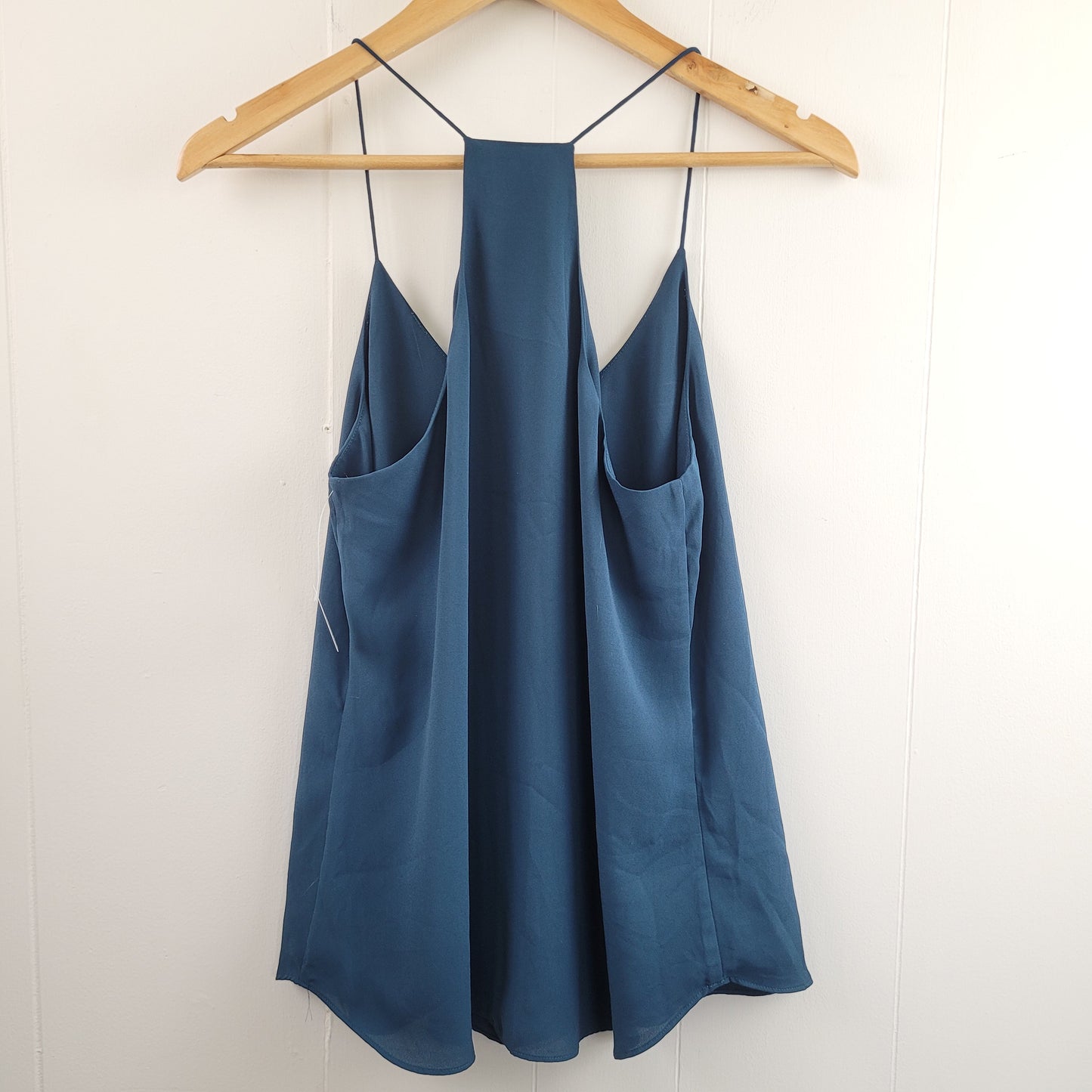 Teal Blue Open Back Sleeveless Blouse - RW&CO. (Small)