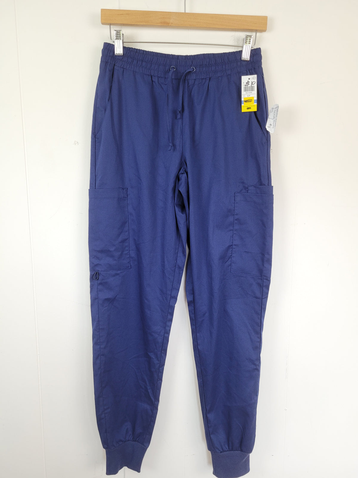 White Cross Small Blue Cargo Jogger Scrub Pants