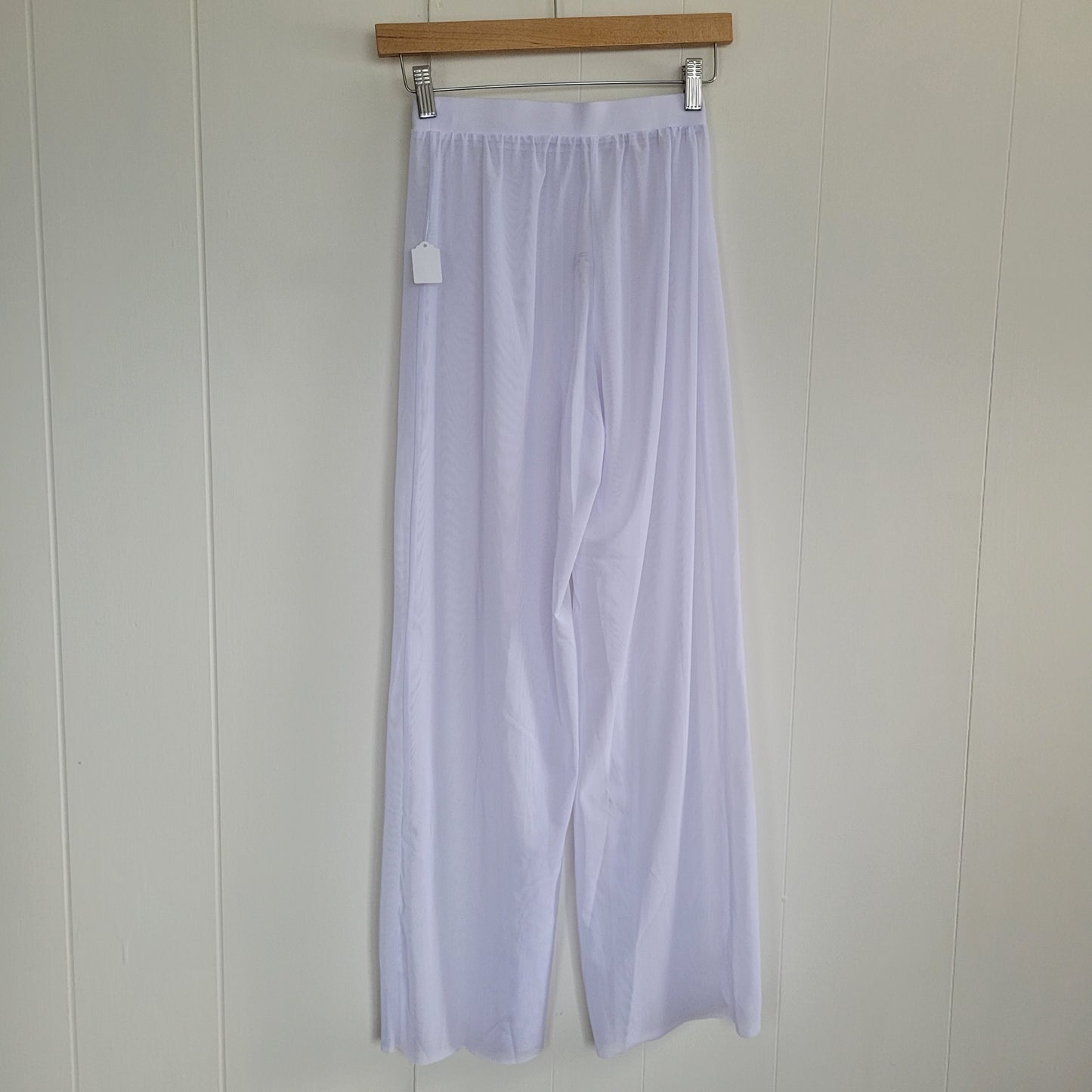 White Sheer Beach Pants / Cover-Up – Size S