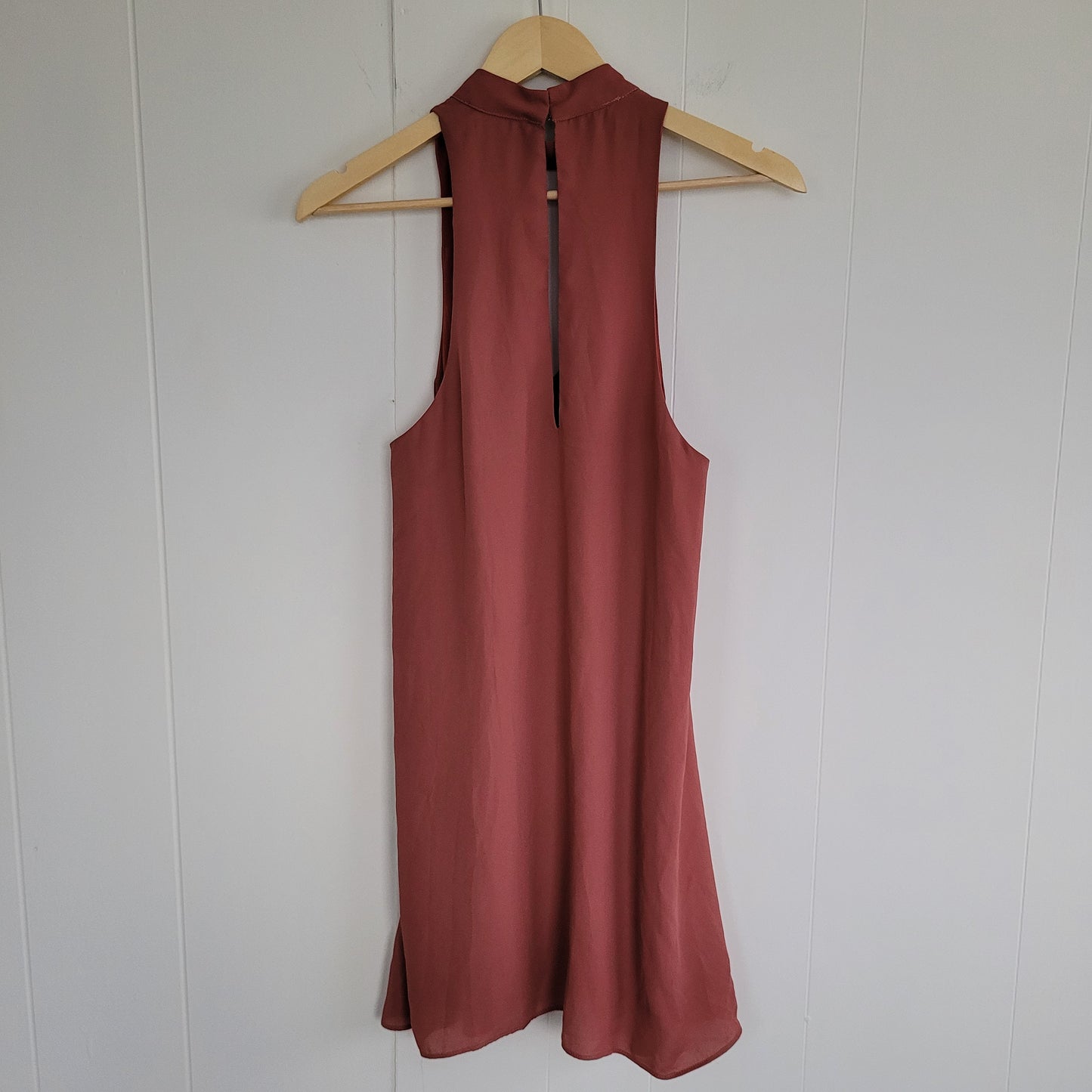 Dusty Rose High Neck Keyhole Shift Dress - Lulus (Large)