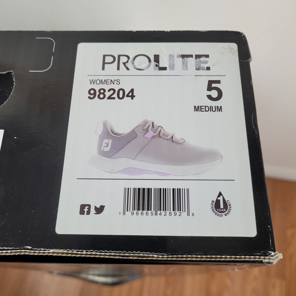 FootJoy ProLite Golf Shoes - Grey/Purple (Women’s 5)