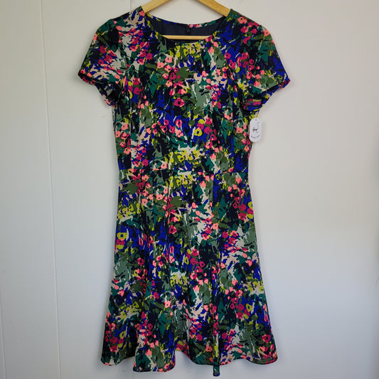 Floral Fit & Flare Dress - J.Crew (Size 0)