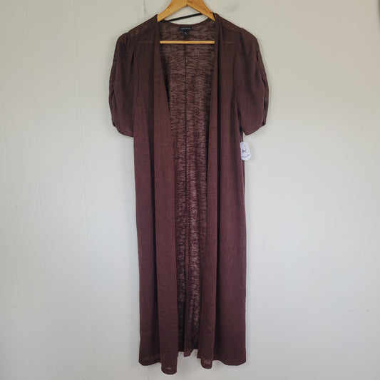 Brown Open-Front Longline Cardigan - Torrid (0 - Large)
