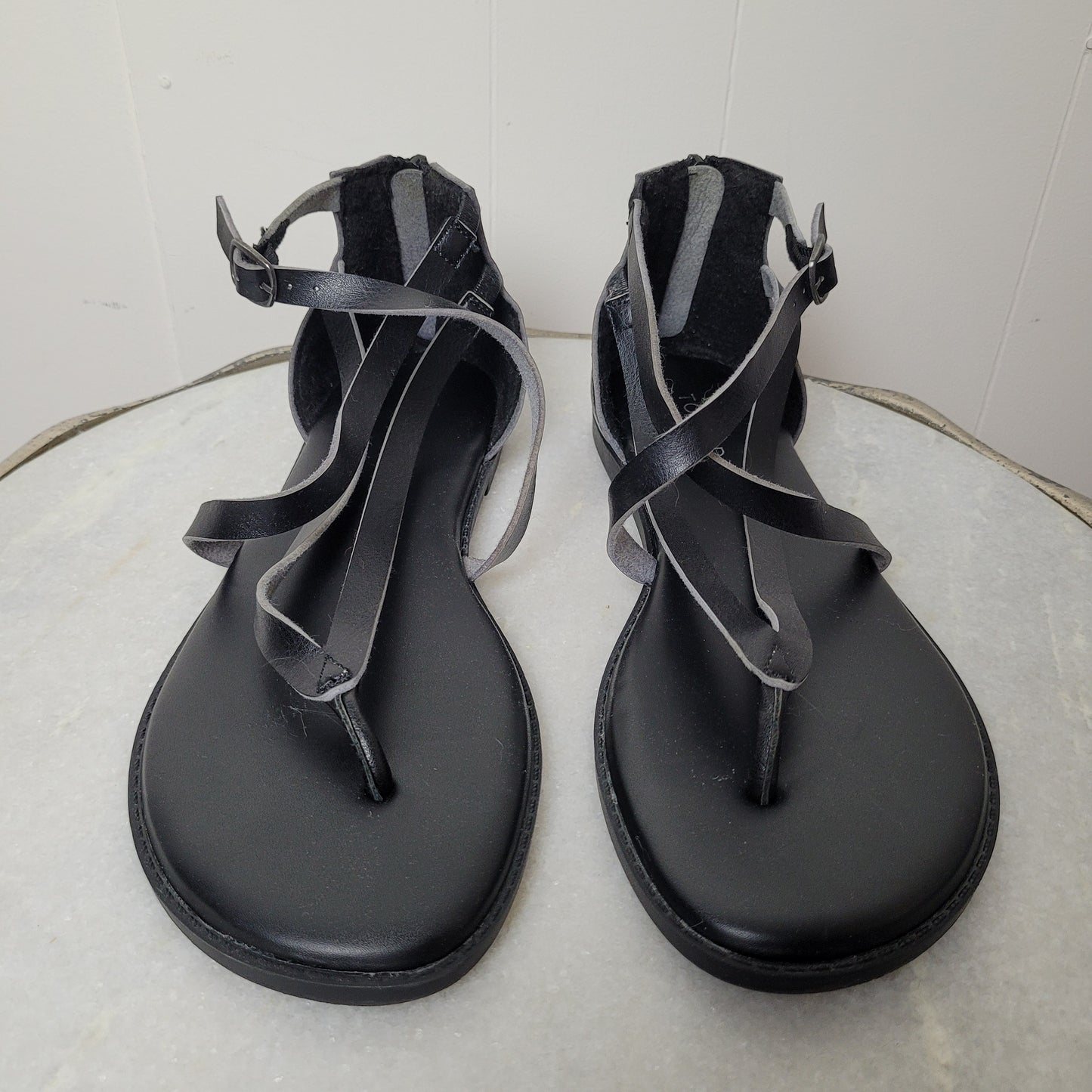 Black Strappy Sandals - Torrid (Size 9W)