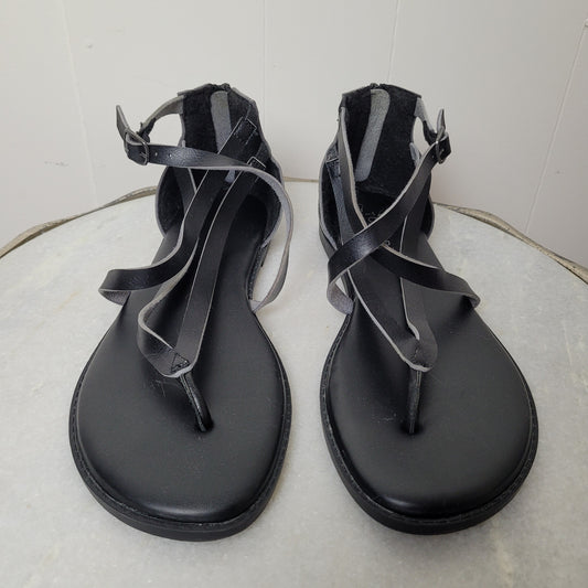 Black Strappy Sandals - Torrid (Size 9W)