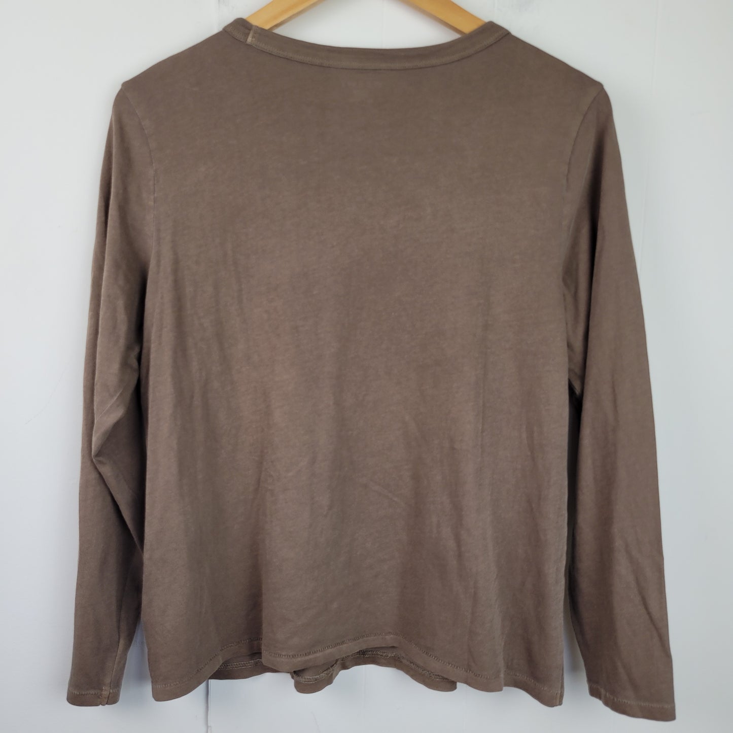 Taupe Long Sleeve Crewneck Tee - Old Navy EveryWear (M Petite)