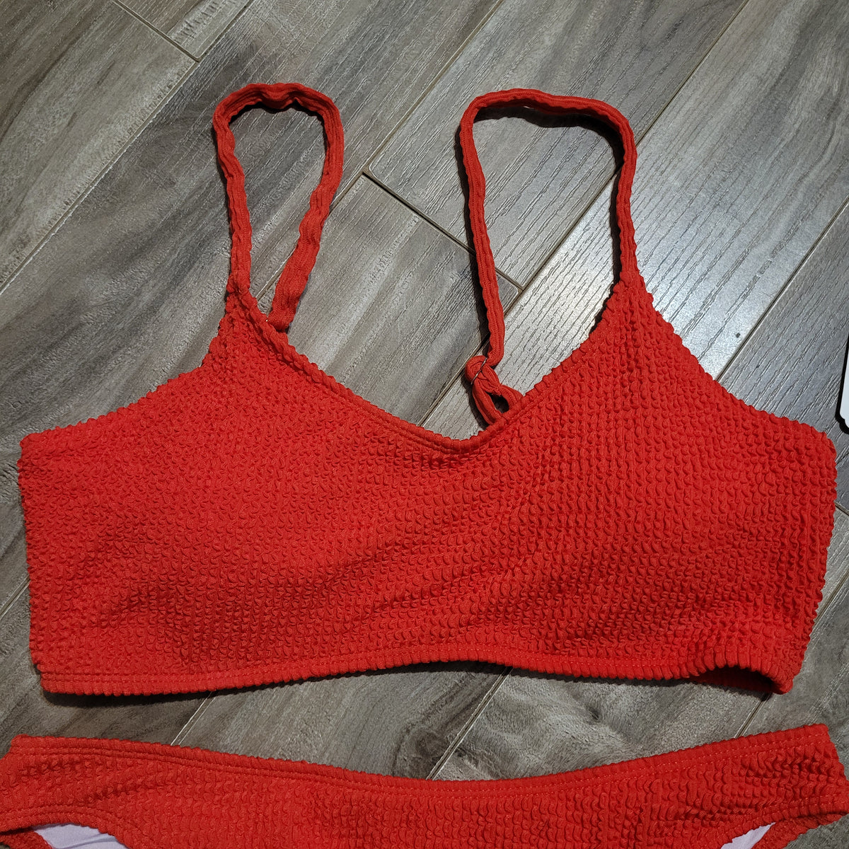 Red Textured Bikini Set - Unbranded (M)