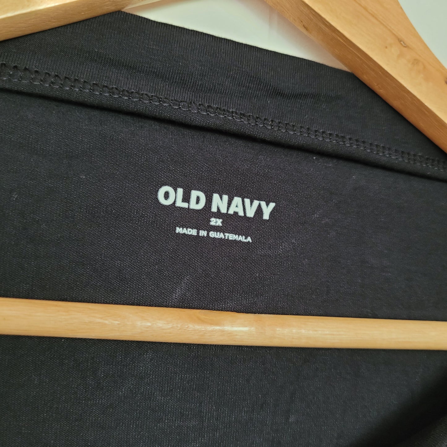 Black Ruched Side Long Sleeve Top - Old Navy (2X)
