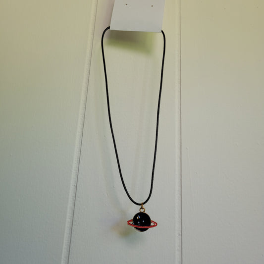 Saturn Planet Pendant Necklace