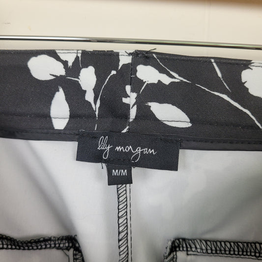 Black & White Floral Pants - Lily Morgan (M)
