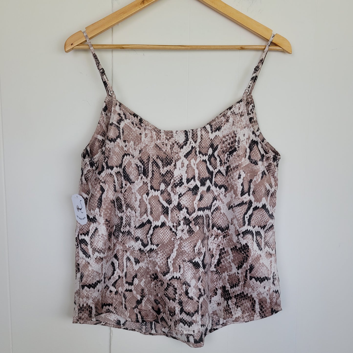 Snake Print Cami Tank - Dynamite (Size Small)