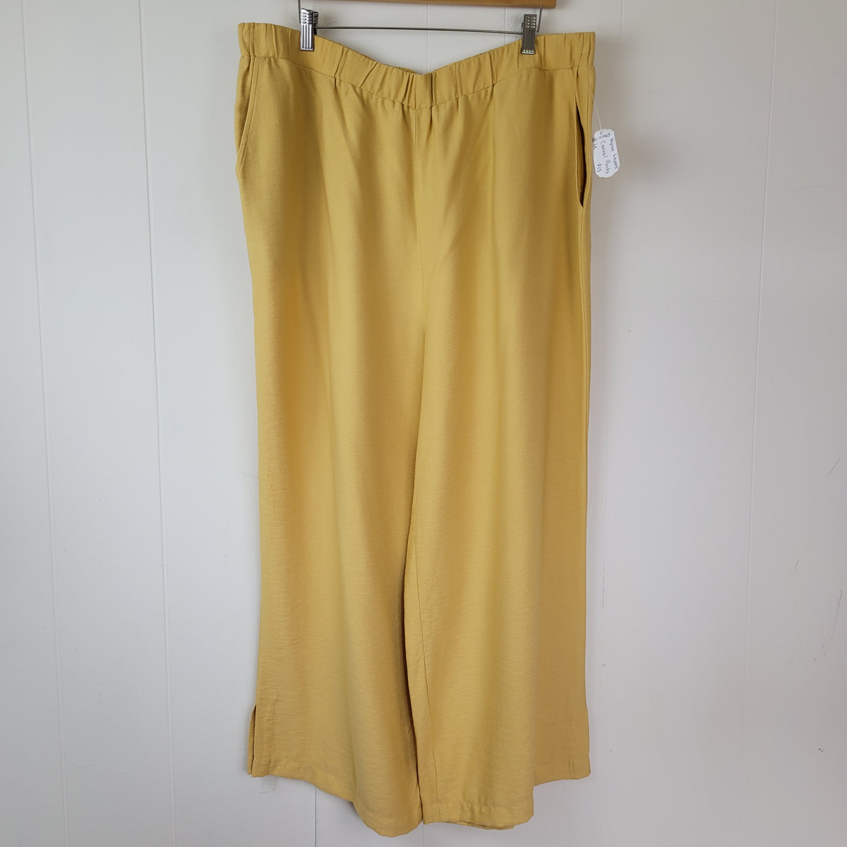 Mustard Yellow Wide Leg Pants - WynneLayers (Size 1X)