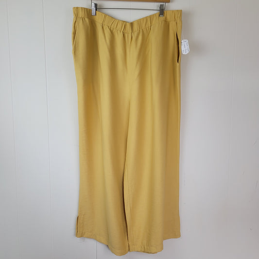 Mustard Yellow Wide Leg Pants - WynneLayers (Size 1X)