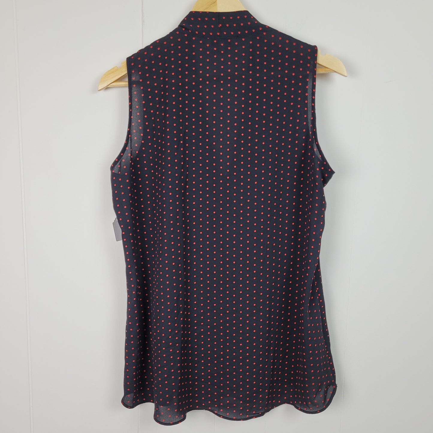 Black & Red Polka Dot Sleeveless Blouse -  Rose + Olive (Large)