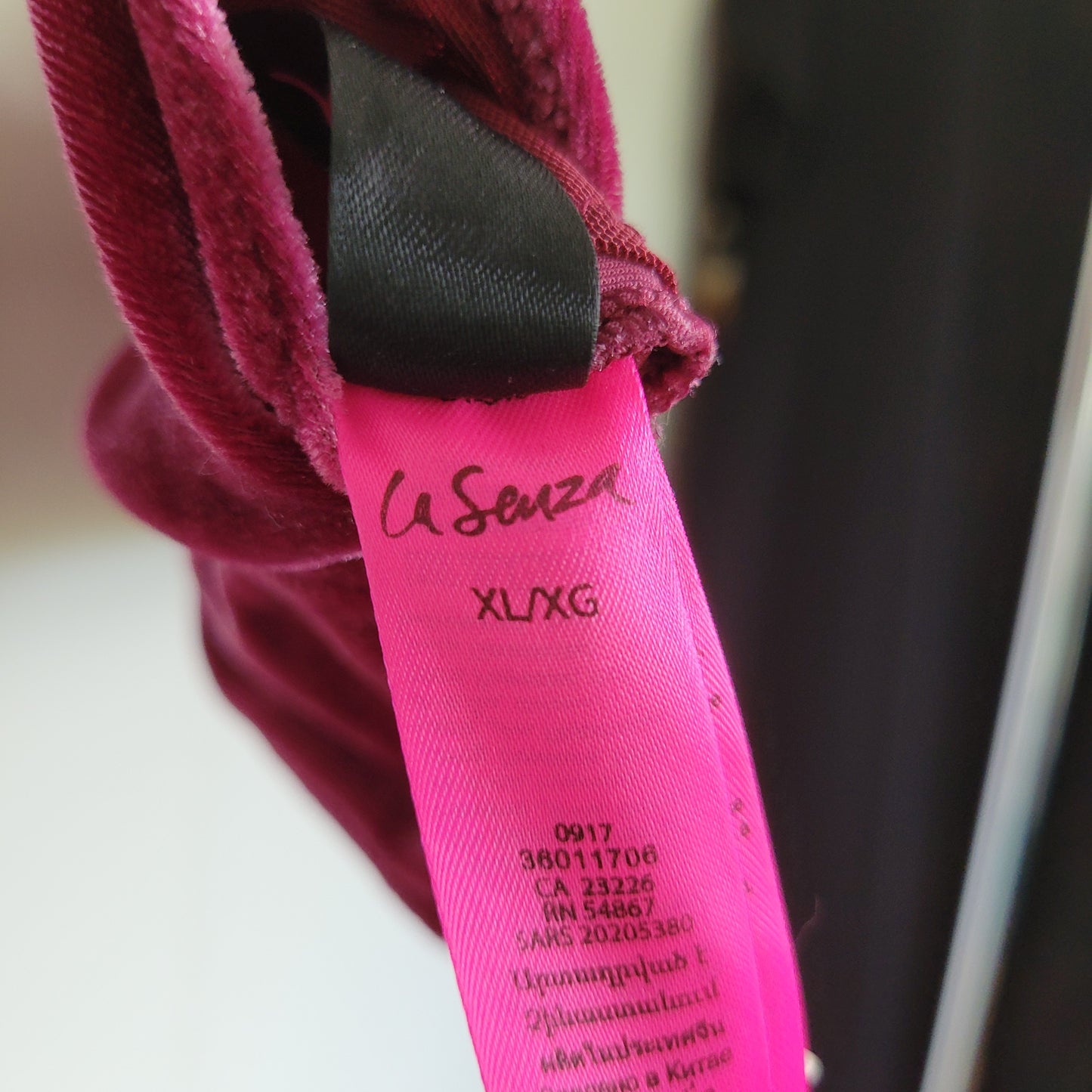 Pink Velvet Bralette - La Senza (XL)