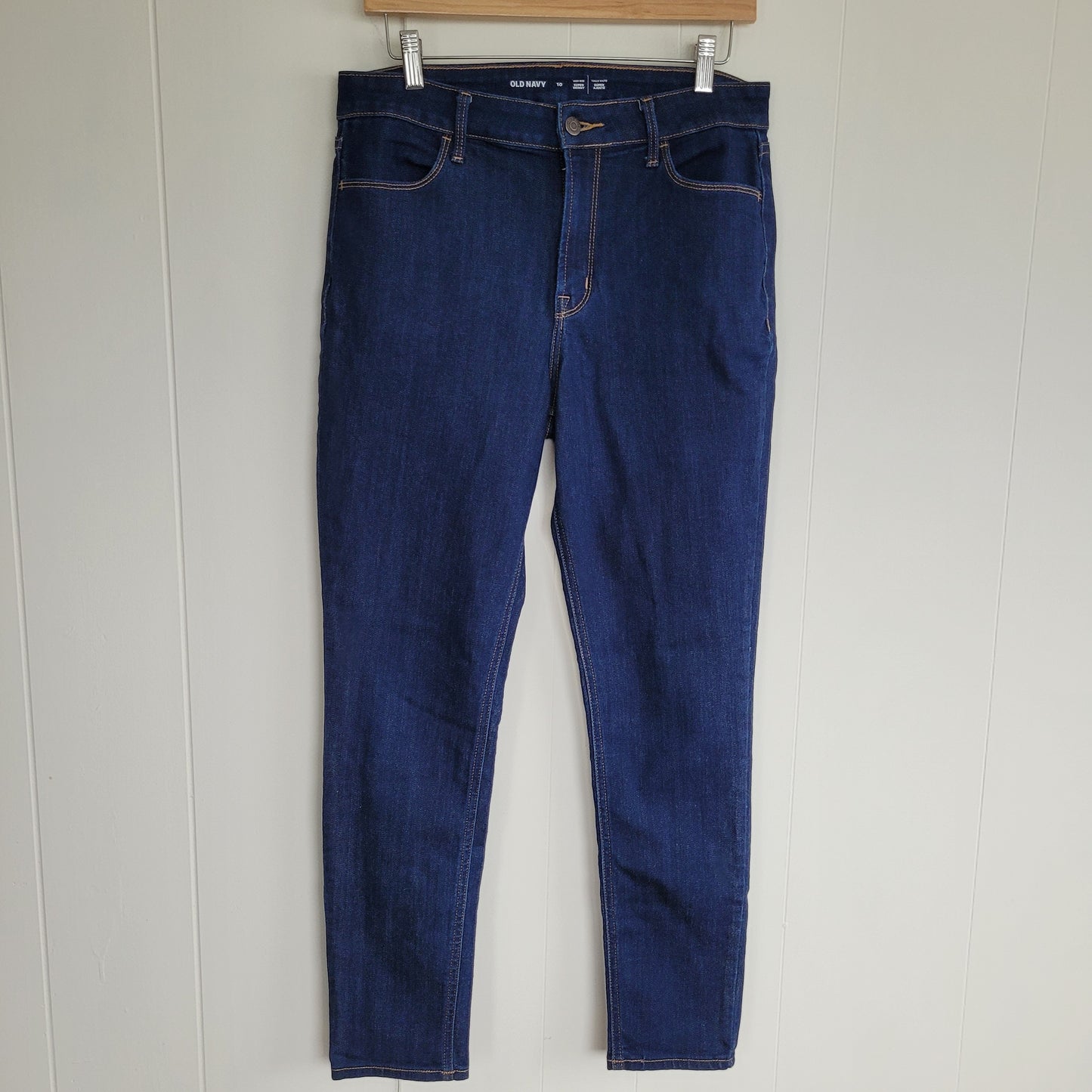 Dark Wash High Rise Super Skinny Jeans - Old Navy (Size 10)