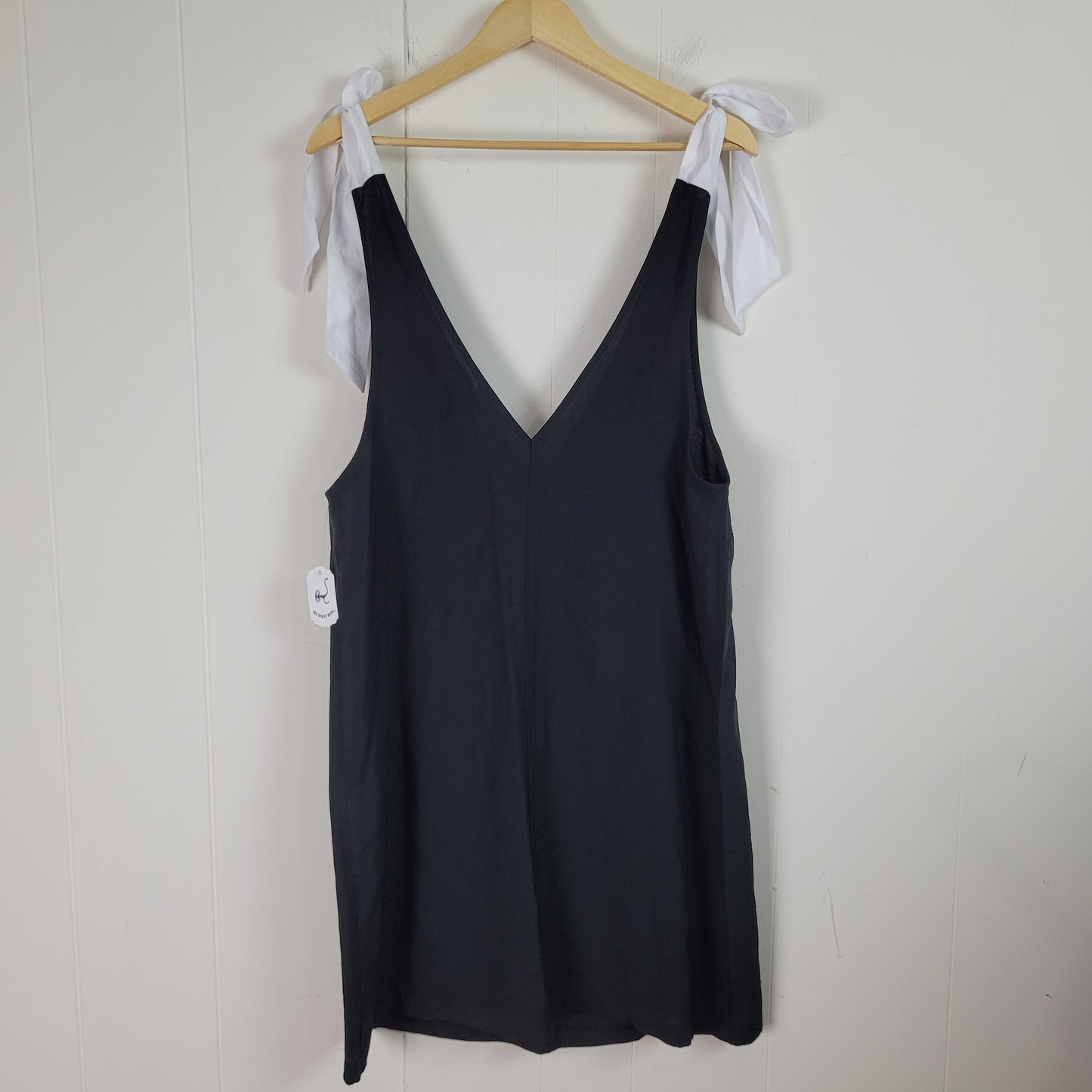 Black Tie Shoulder Mini Dress – H&M (Medium)