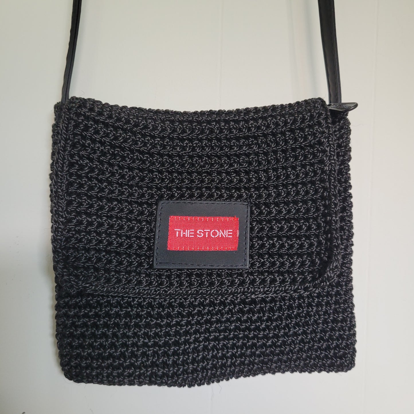 Black Woven Crossbody Bag - The Stone