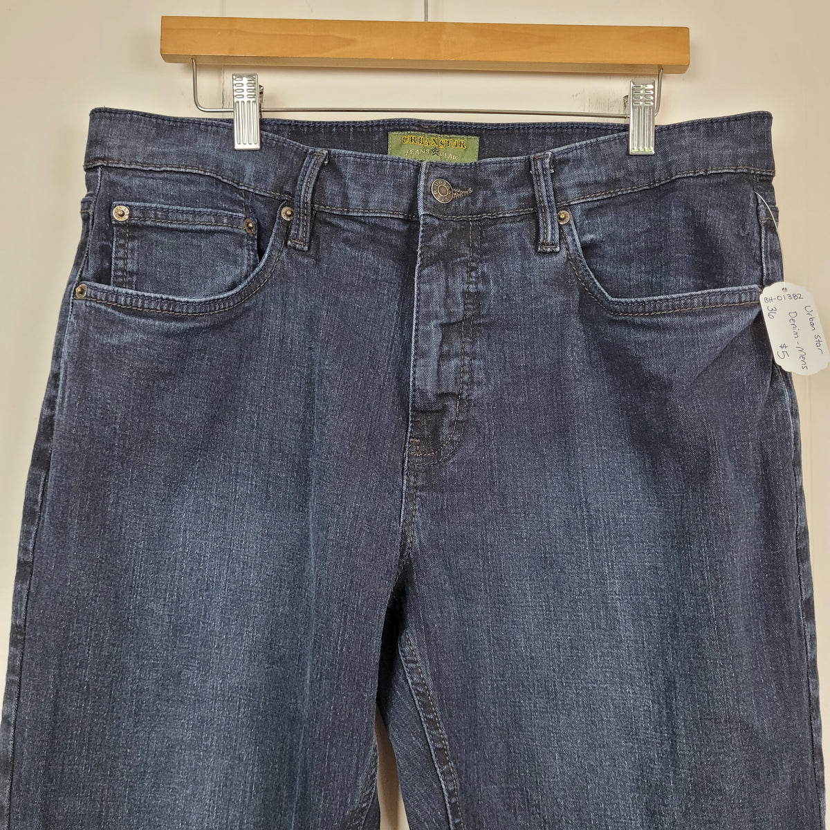 Dark Wash Straight Leg Jeans - Urban Star (36x33) Mens