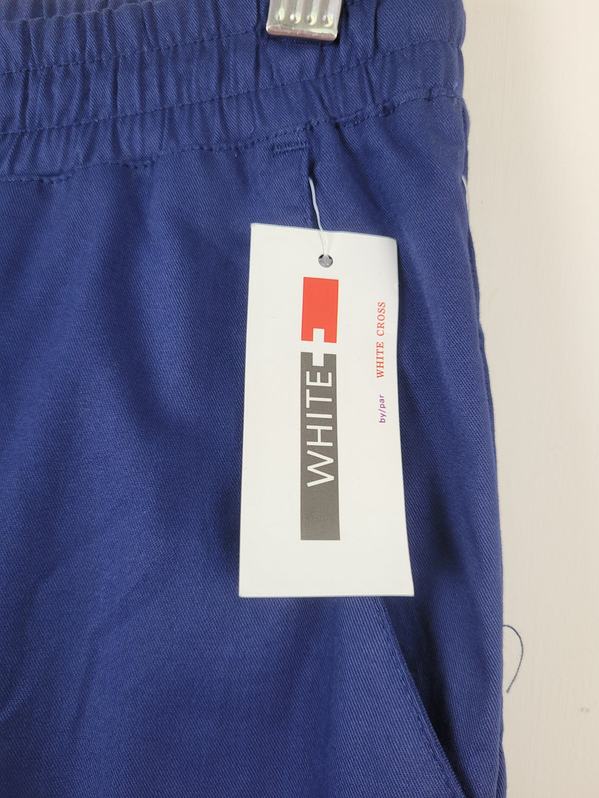 White Cross Small Blue Cargo Jogger Scrub Pants