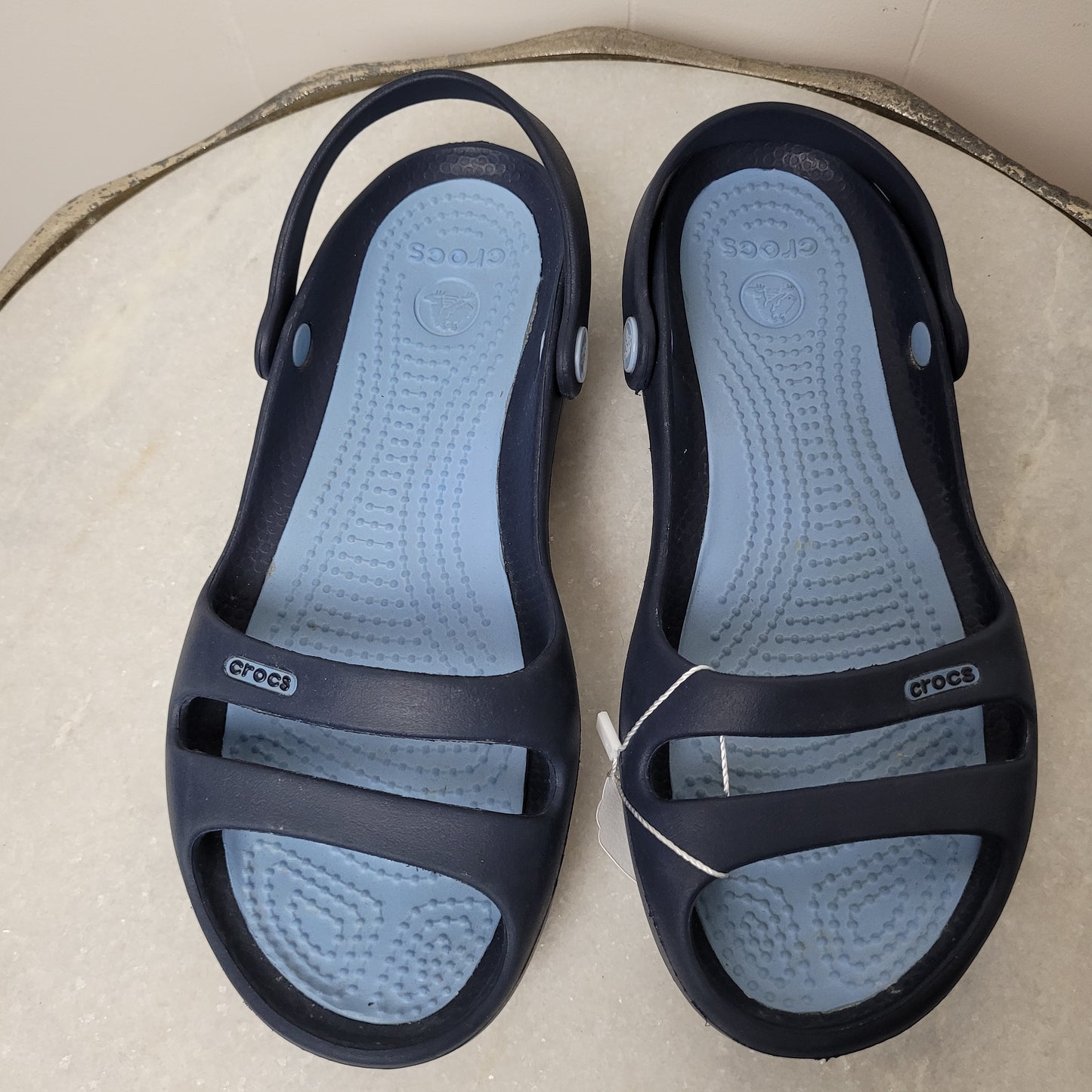 Navy Crocs Sandals - Crocs (Women's Size 6)