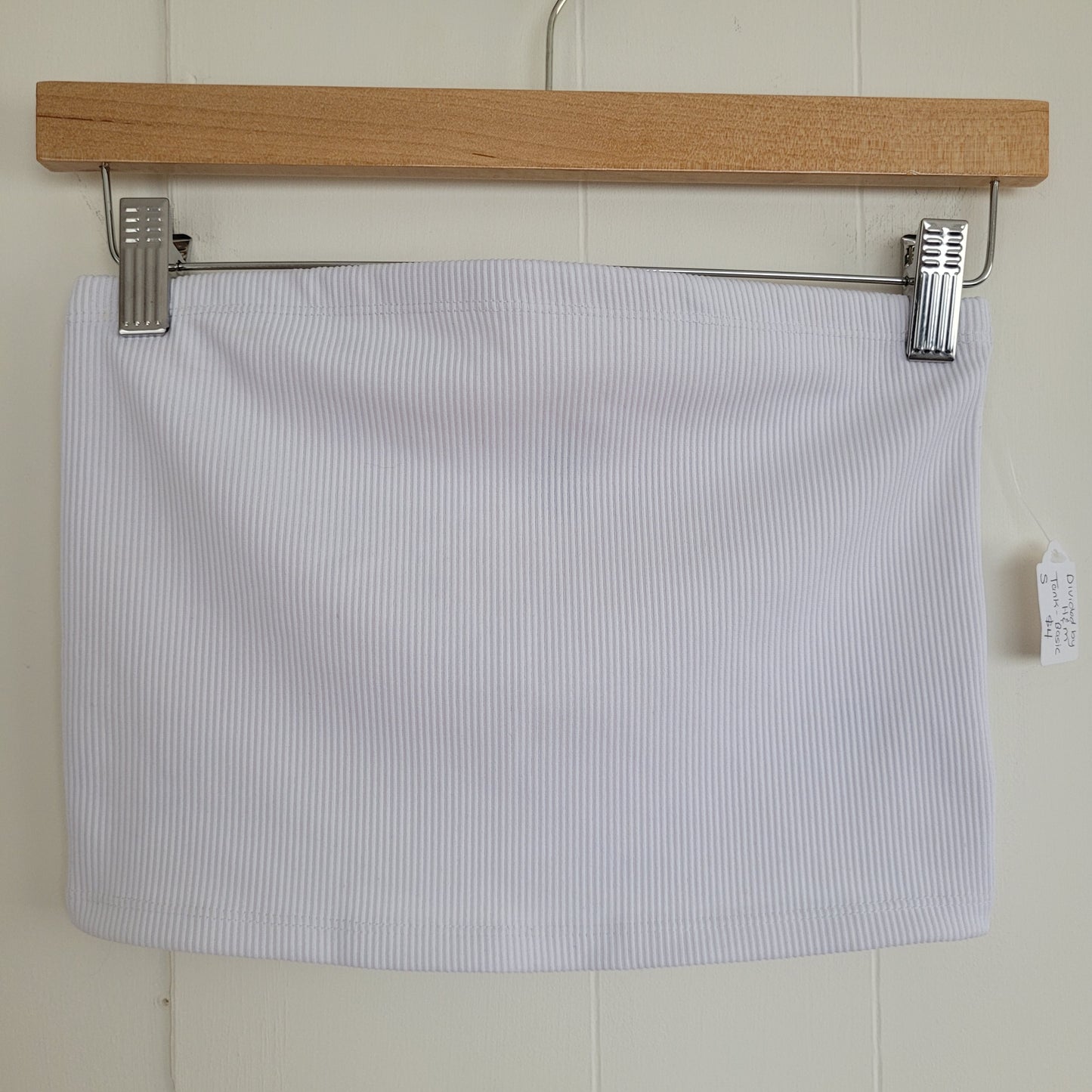 White Ribbed Tube Top - Divided by H&M (S)