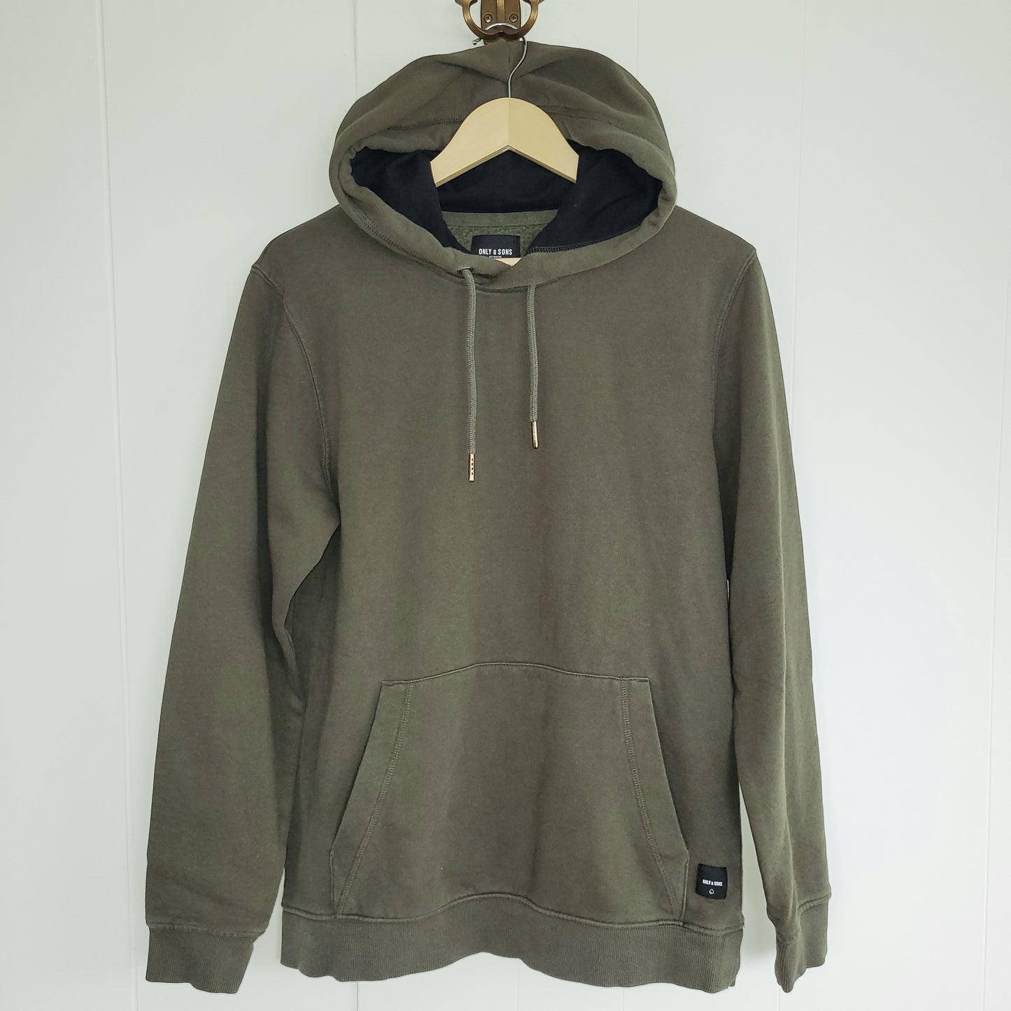 Olive Green Pullover Hoodie - Only & Sons (M)