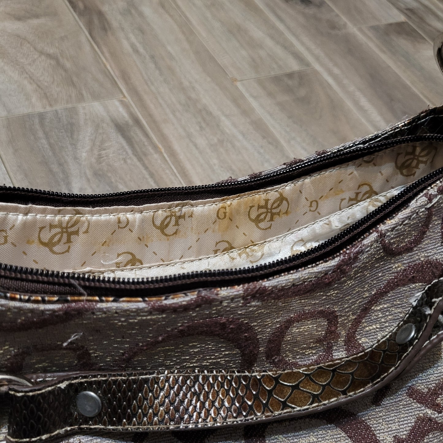Vintage Y2K Guess Monogram Shoulder Bag