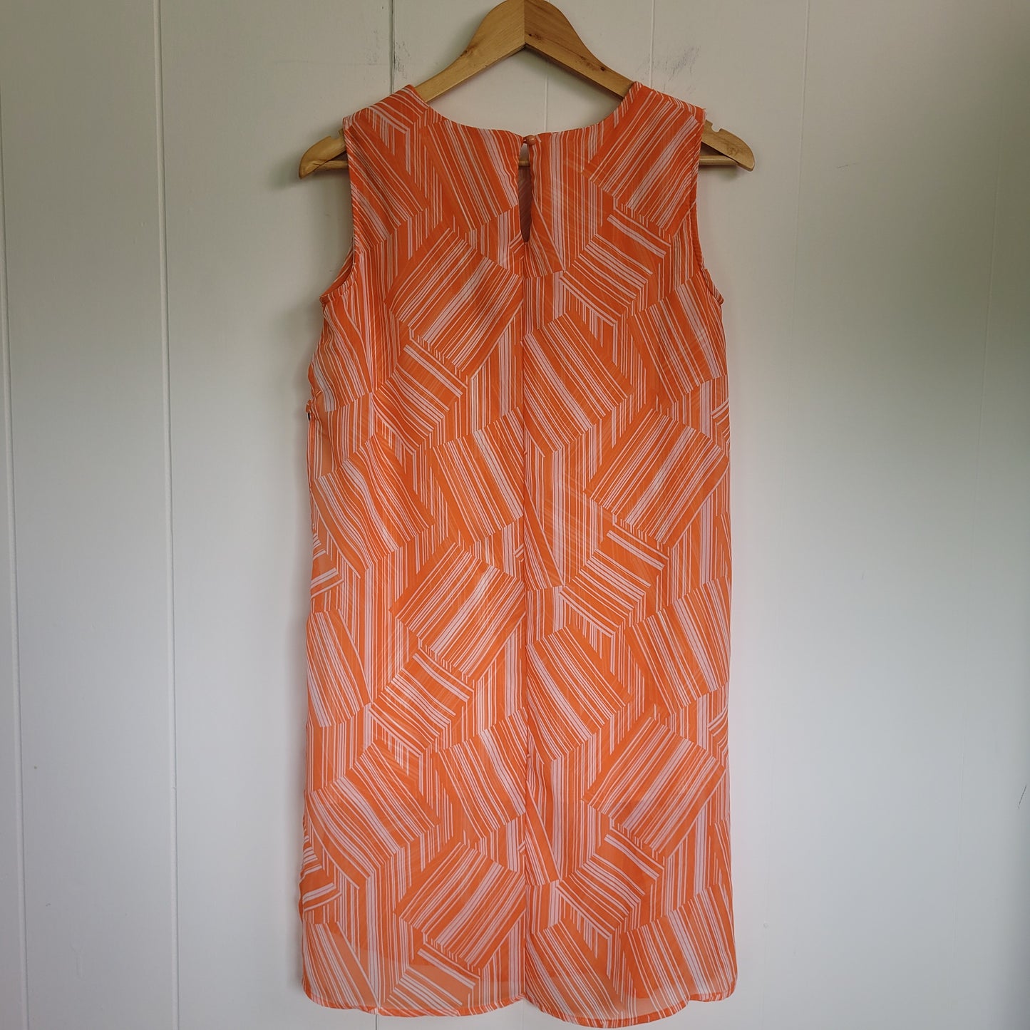 Orange Geometric Layered Sleeveless Top - EST. 1946 (XS)
