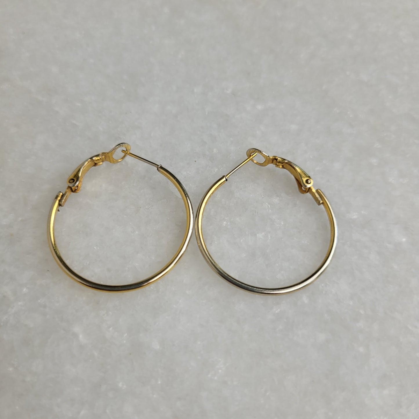 Classic Gold Tone Hoop Earrings