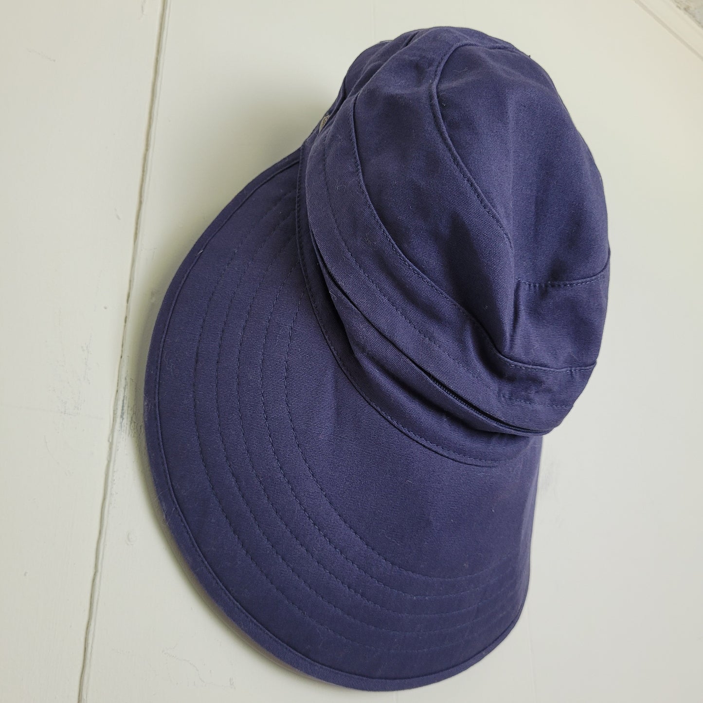 Navy Wide Brim Sun Visor Hat - Coolibar