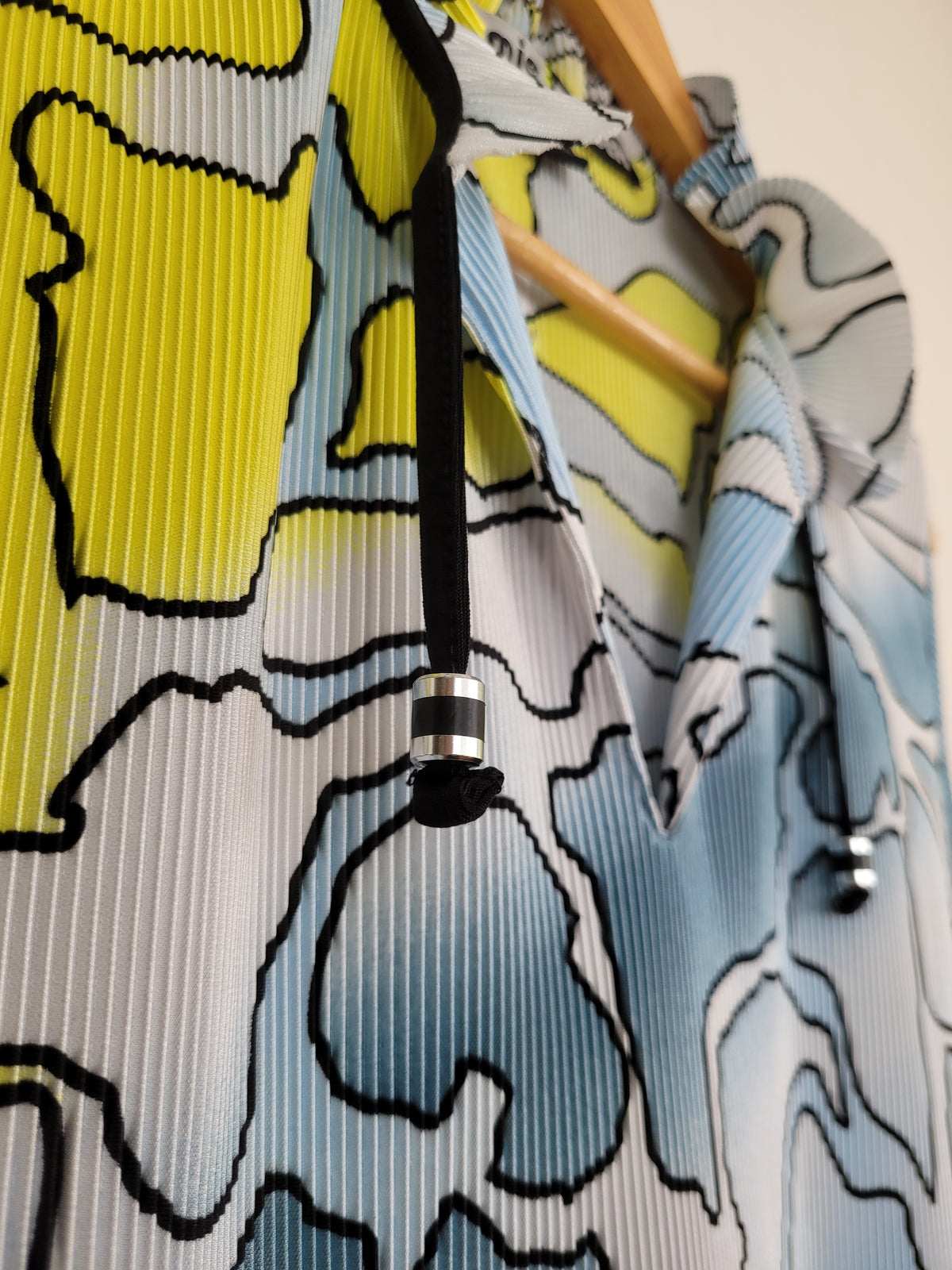 Jamie Sadock XL Blue & Yellow Abstract Print Sleeveless Golf Top