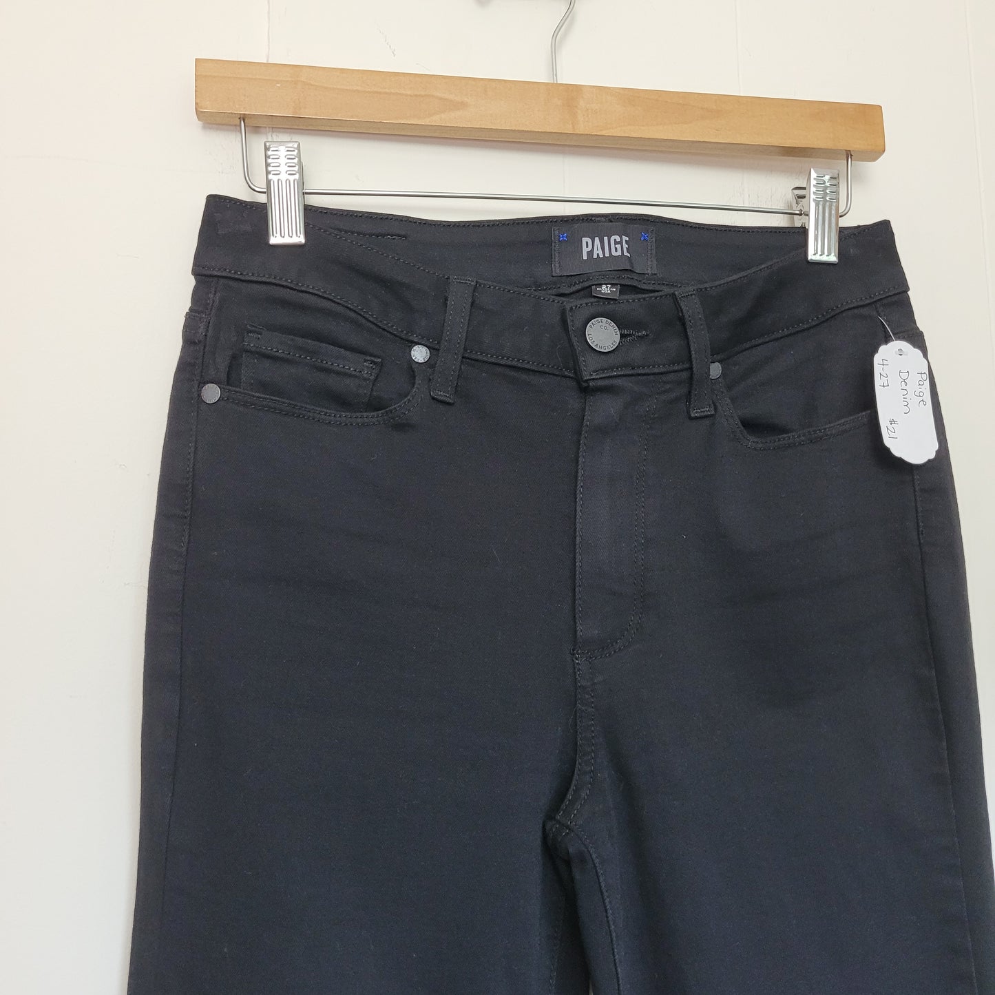 Black Skinny Jeans - Paige (Size 27)