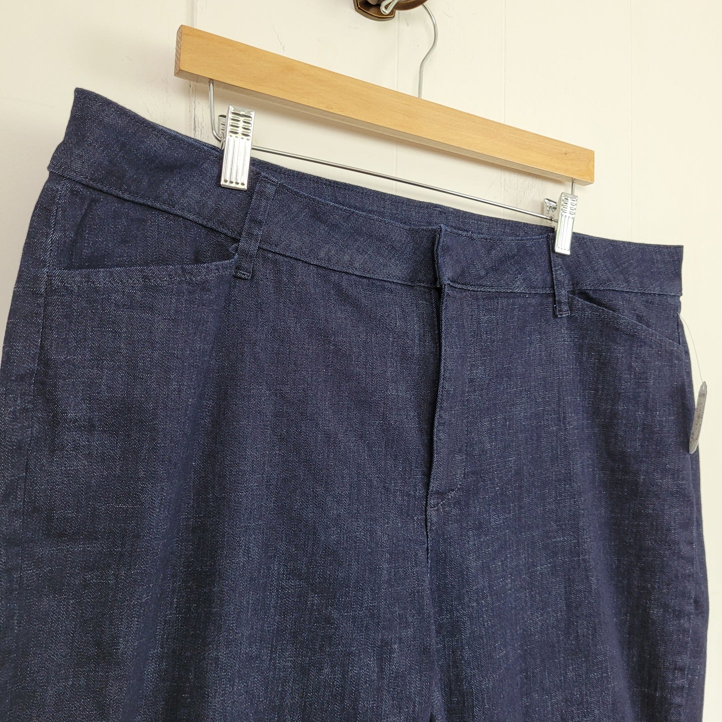 Dark Wash High-Rise Pixie Straight Denim Pants - Old Navy (Size 20)