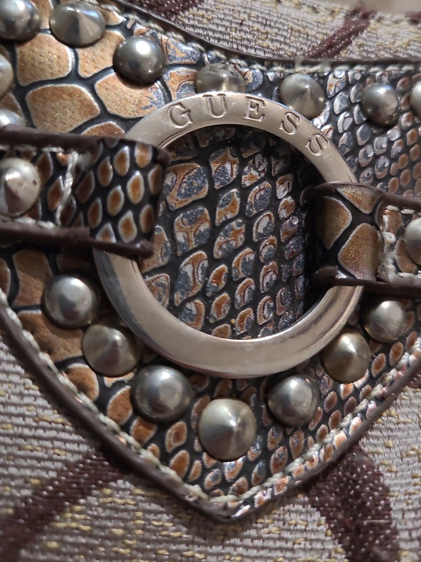 Vintage Y2K Guess Monogram Shoulder Bag