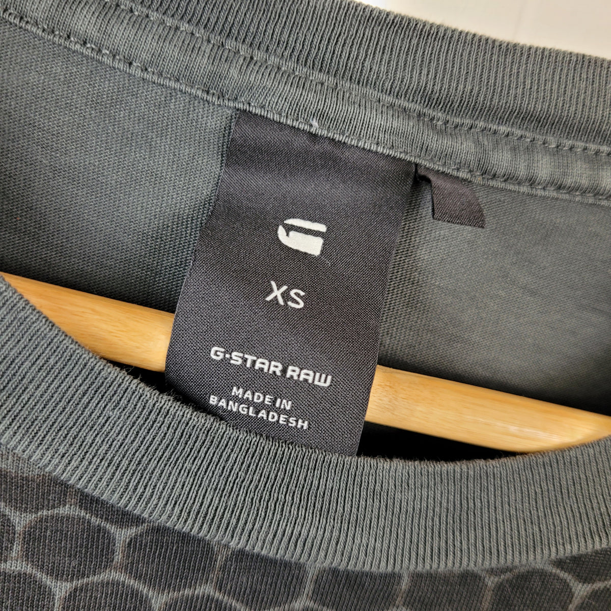 Grey Geometric Print T-Shirt - G-Star RAW (XS)