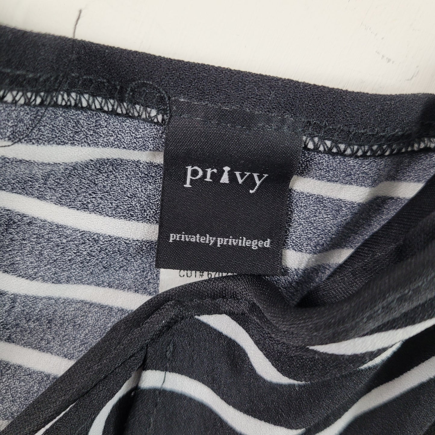 Black & White Striped Strapless Bow Romper - Privy (Medium)