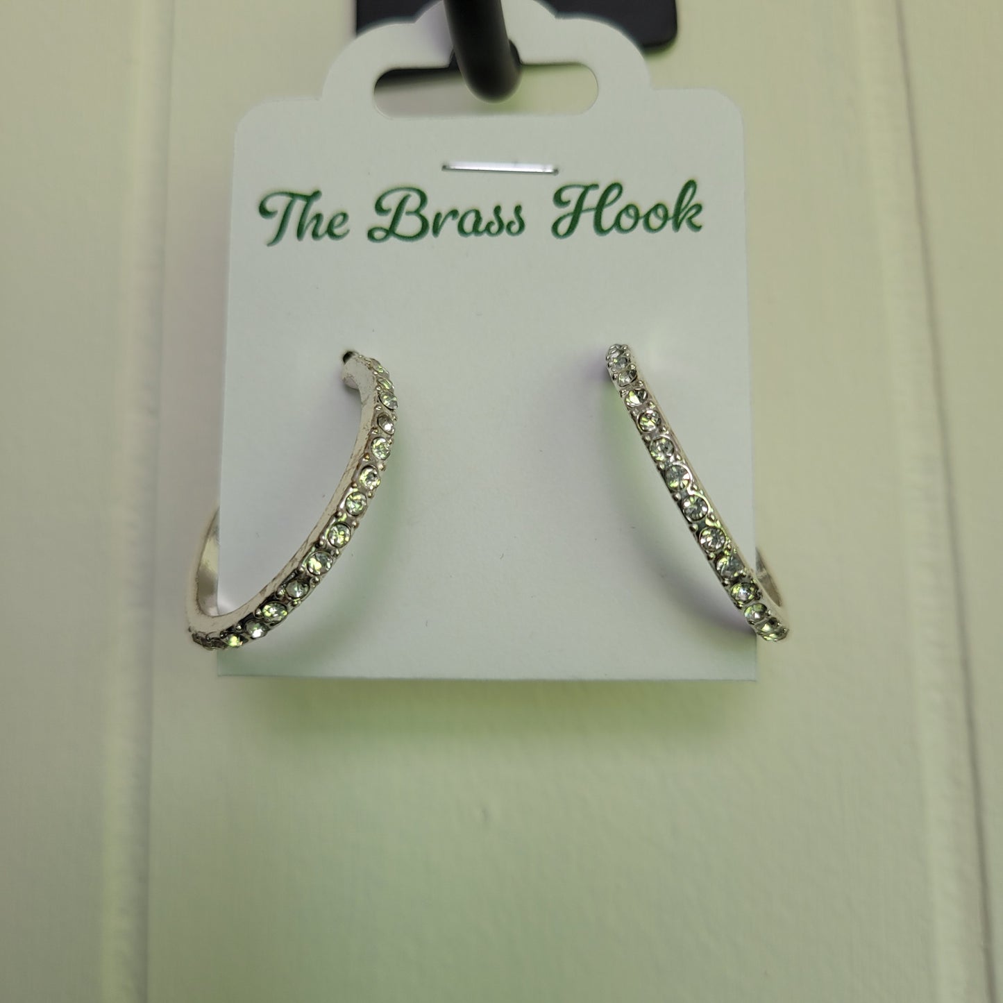 Crystal Accent Hoop Earrings