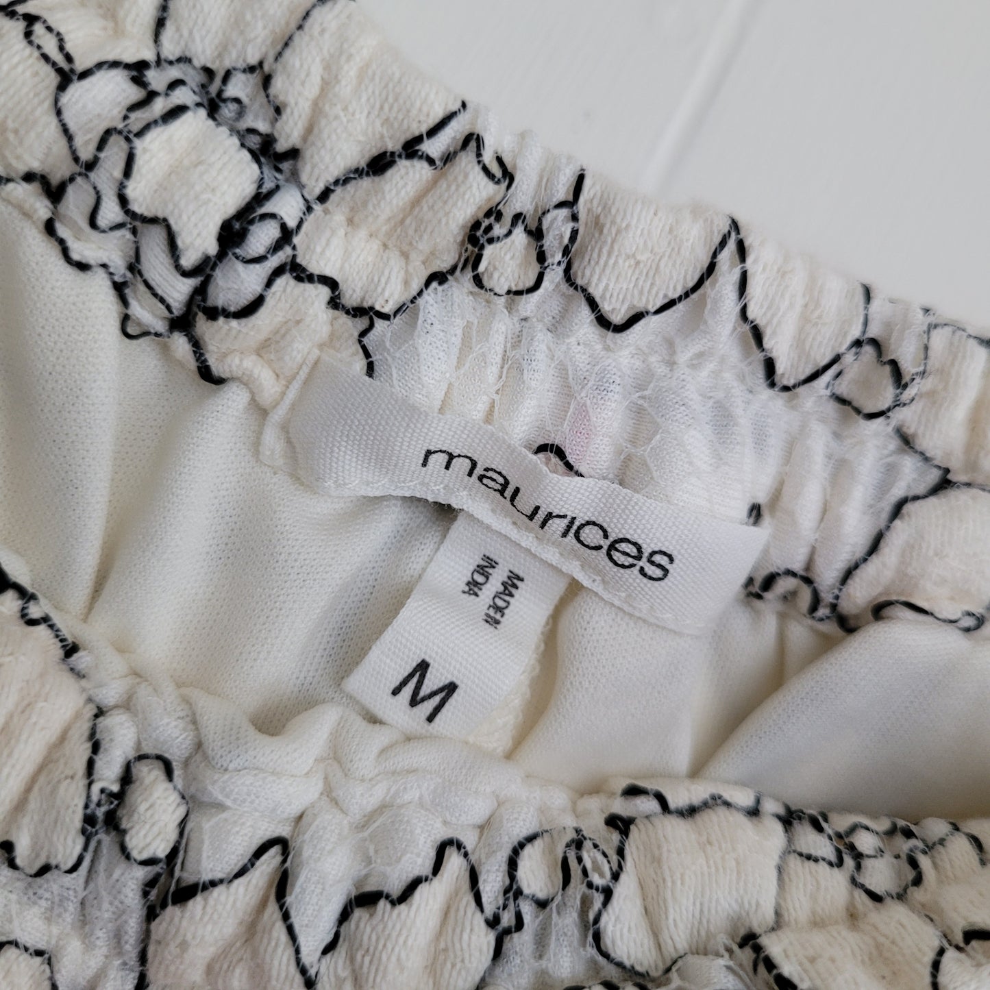 Cream Off Shoulder Lace Floral Blouse - Maurices (Size M)