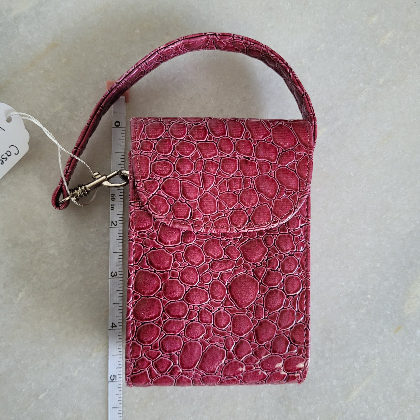 Pink Croc Embossed Phone Wristlet - Case Logic